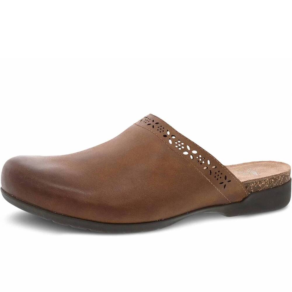 NEW DANSKO women's robbie slip-on mules in tan